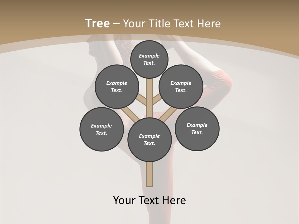 A Woman Doing A Yoga Pose On A Wooden Floor PowerPoint Template