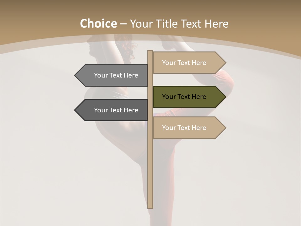 A Woman Doing A Yoga Pose On A Wooden Floor PowerPoint Template