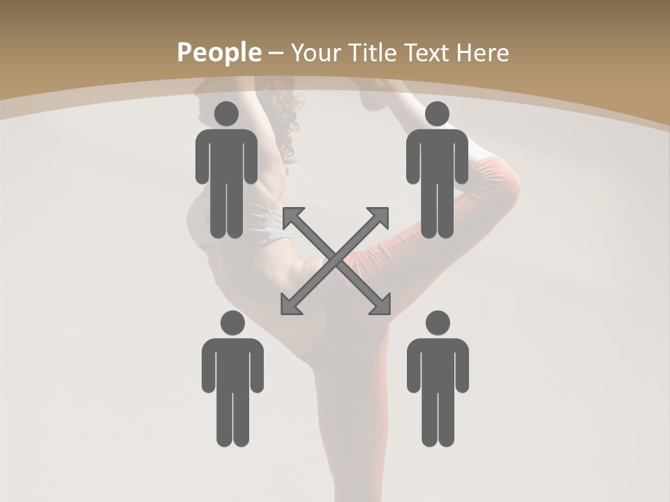 A Woman Doing A Yoga Pose On A Wooden Floor PowerPoint Template