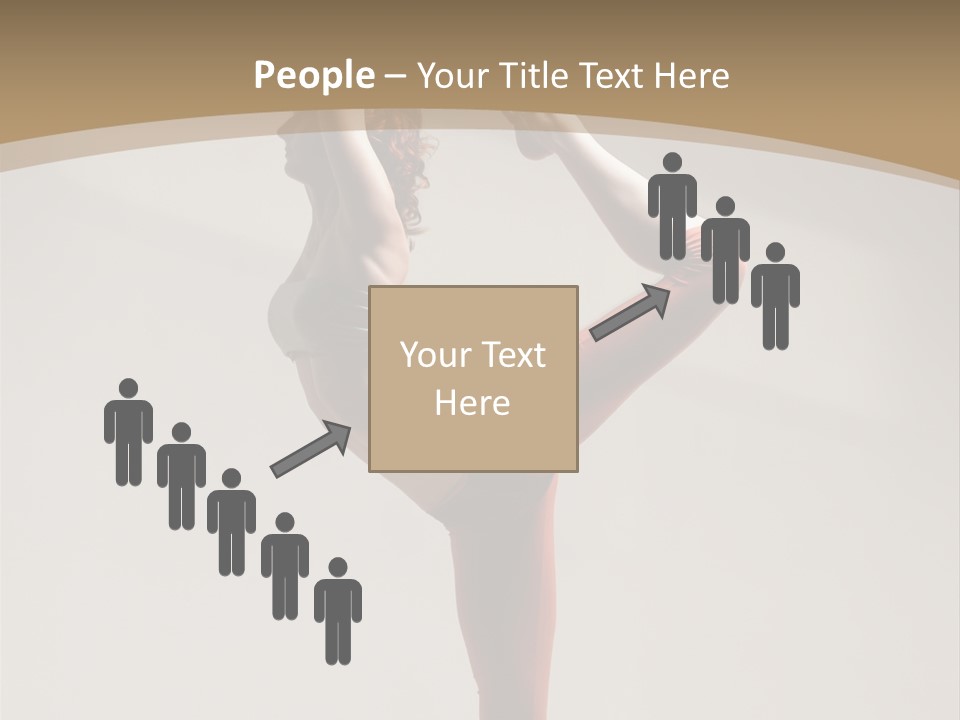 A Woman Doing A Yoga Pose On A Wooden Floor PowerPoint Template