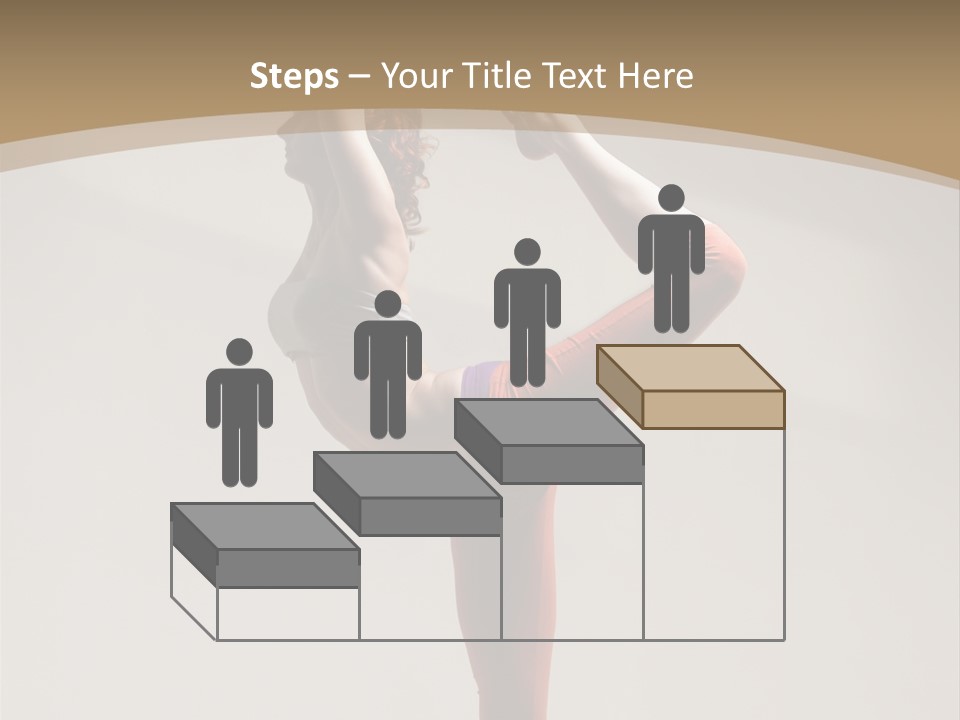 A Woman Doing A Yoga Pose On A Wooden Floor PowerPoint Template