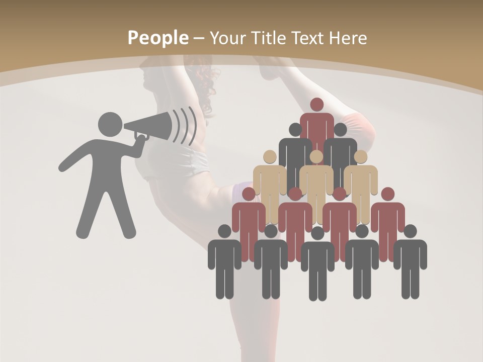 A Woman Doing A Yoga Pose On A Wooden Floor PowerPoint Template