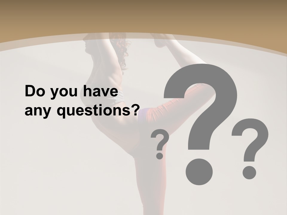 A Woman Doing A Yoga Pose On A Wooden Floor PowerPoint Template