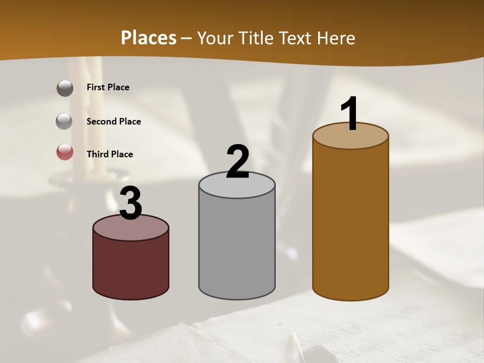Candle Brown Page PowerPoint Template