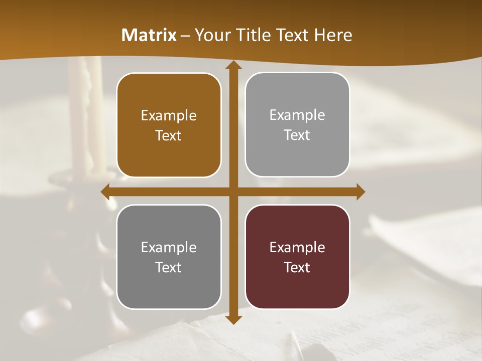 Candle Brown Page PowerPoint Template