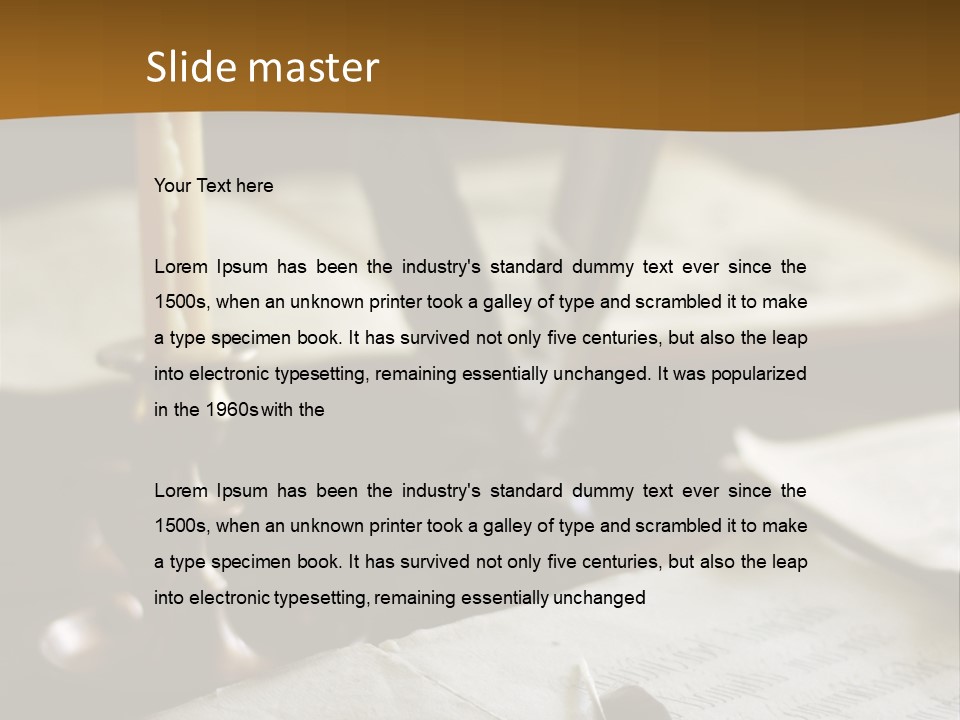 Candle Brown Page PowerPoint Template