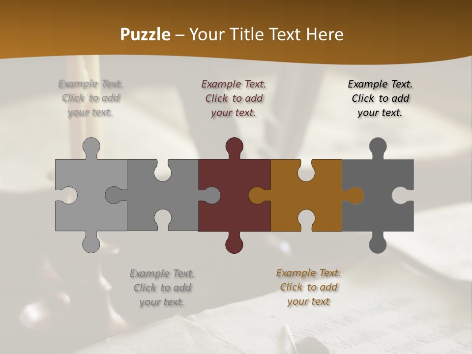 Candle Brown Page PowerPoint Template