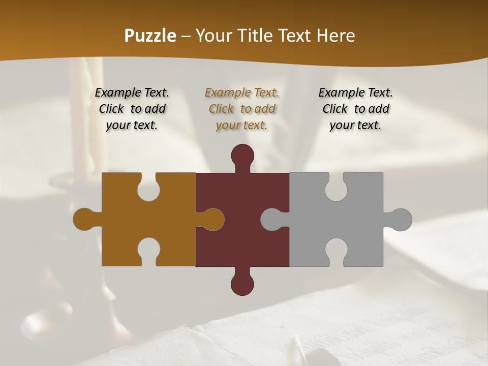 Candle Brown Page PowerPoint Template