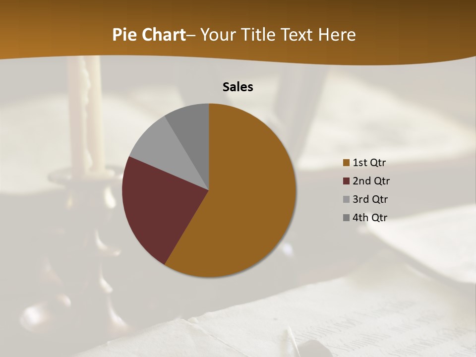Candle Brown Page PowerPoint Template