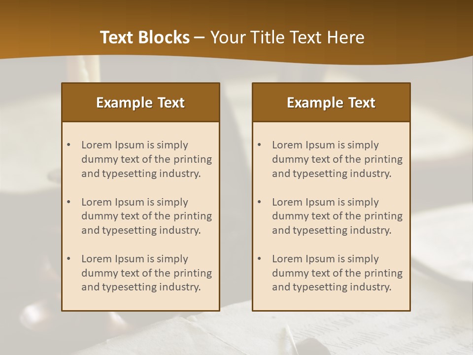 Candle Brown Page PowerPoint Template