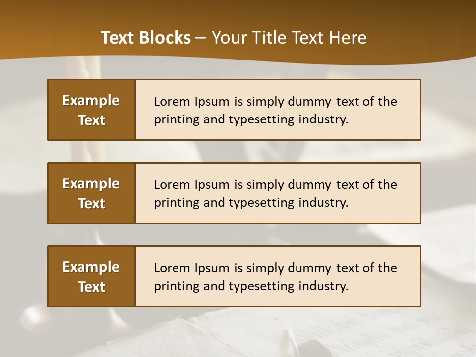 Candle Brown Page PowerPoint Template