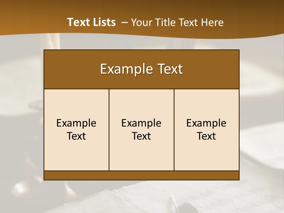 Candle Brown Page PowerPoint Template