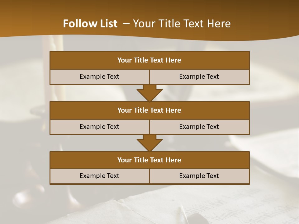Candle Brown Page PowerPoint Template