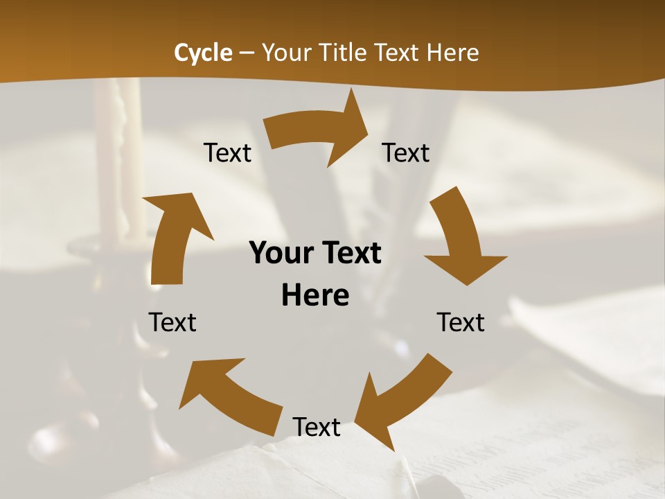 Candle Brown Page PowerPoint Template