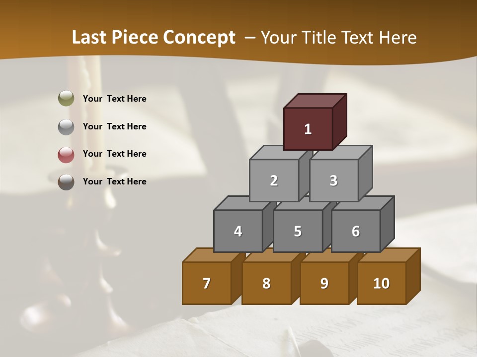 Candle Brown Page PowerPoint Template