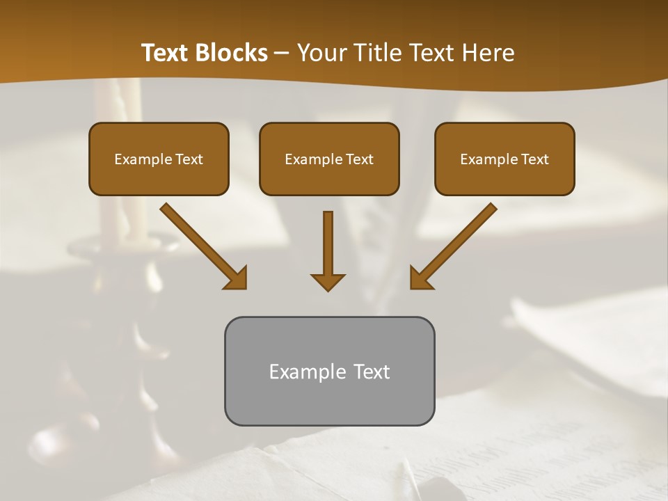 Candle Brown Page PowerPoint Template