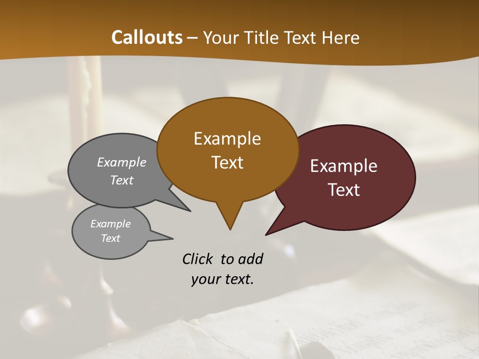 Candle Brown Page PowerPoint Template
