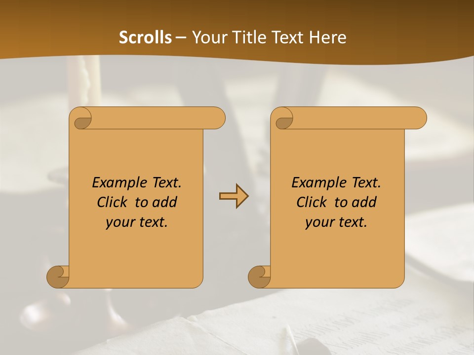 Candle Brown Page PowerPoint Template