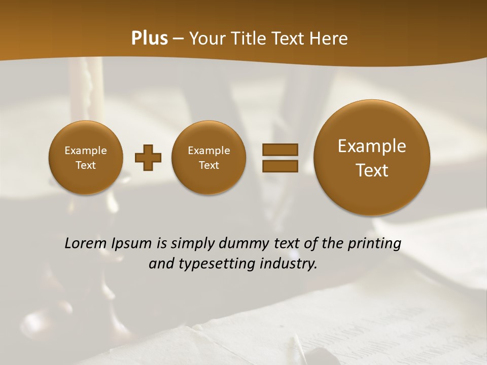 Candle Brown Page PowerPoint Template