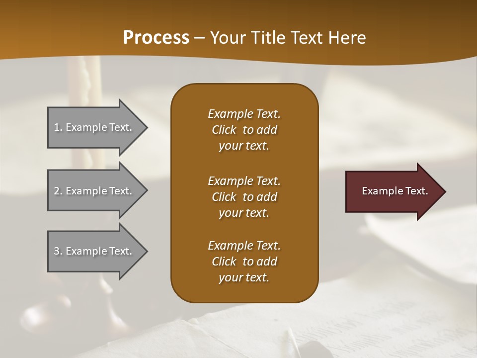 Candle Brown Page PowerPoint Template