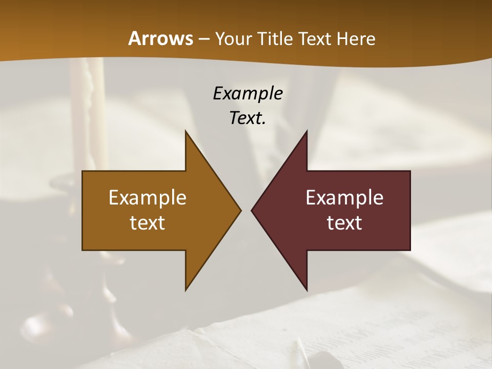 Candle Brown Page PowerPoint Template