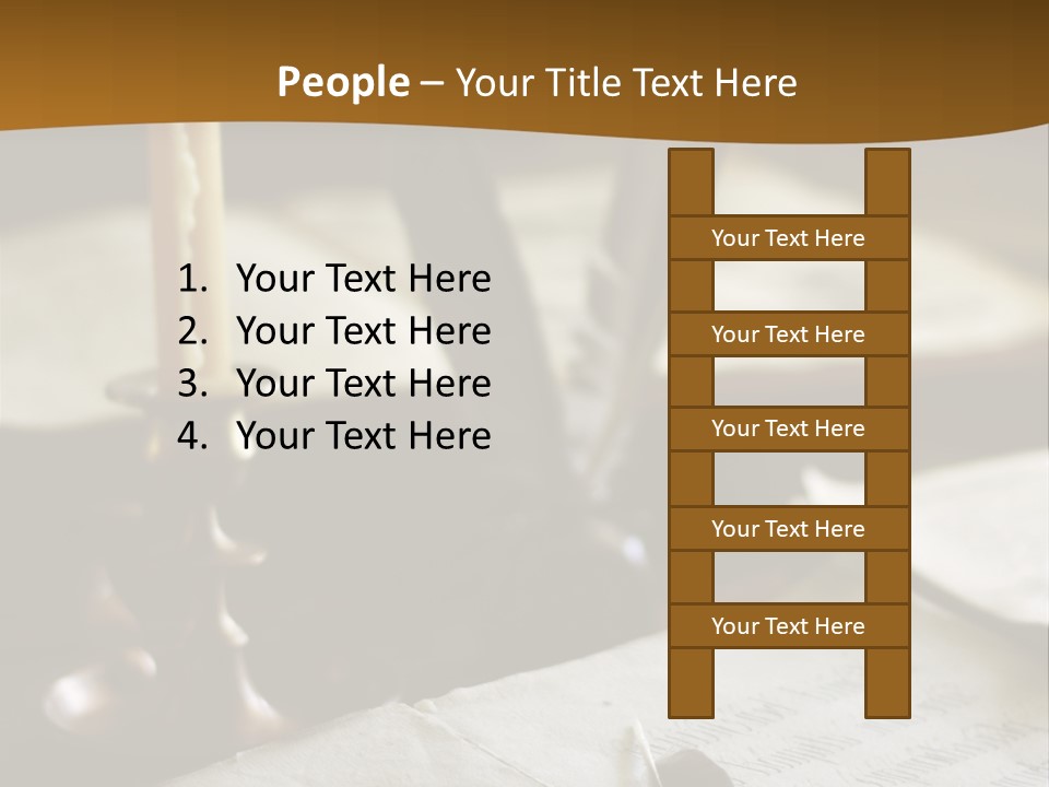 Candle Brown Page PowerPoint Template