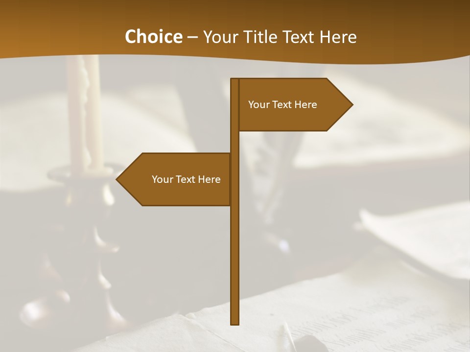 Candle Brown Page PowerPoint Template