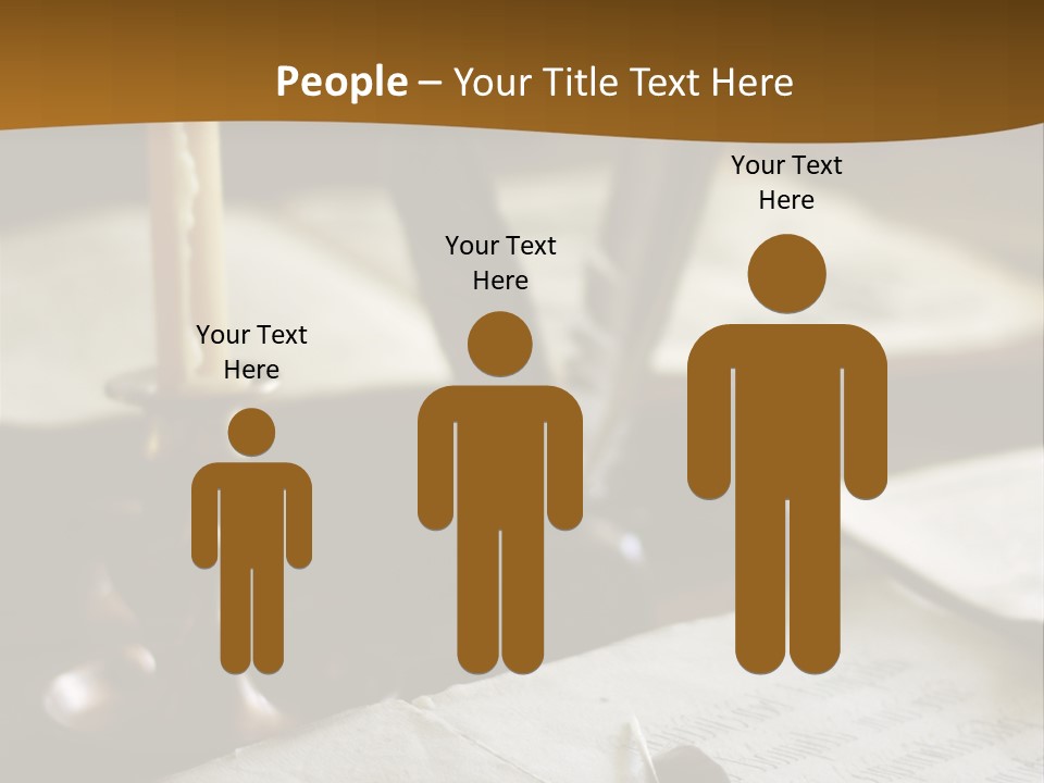 Candle Brown Page PowerPoint Template