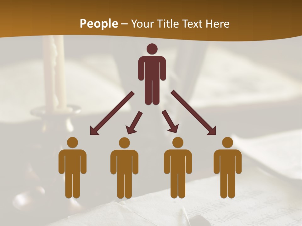 Candle Brown Page PowerPoint Template