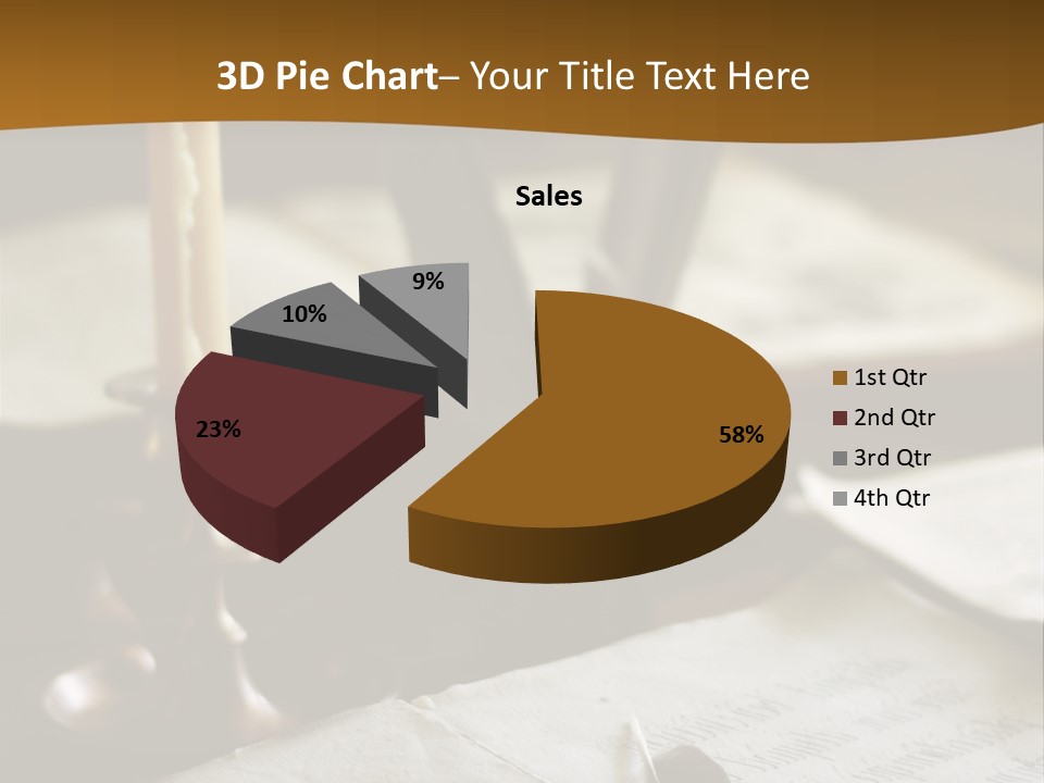 Candle Brown Page PowerPoint Template