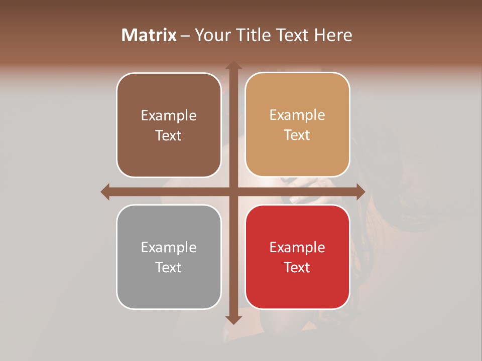 Brunette Caucasian Face PowerPoint Template