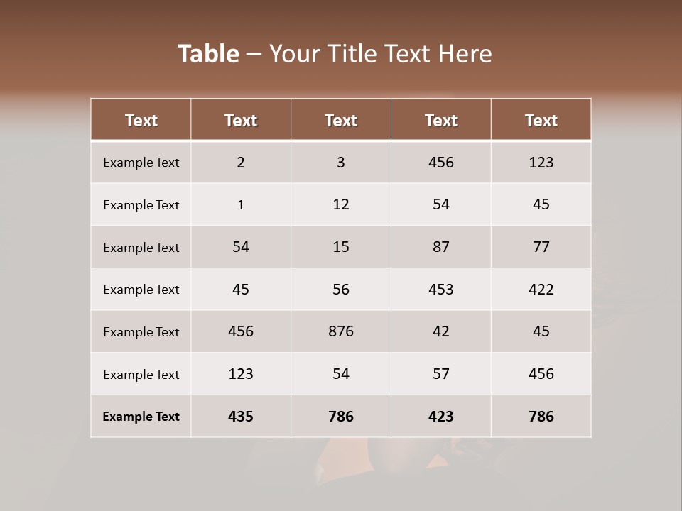 Brunette Caucasian Face PowerPoint Template