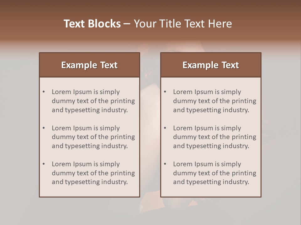 Brunette Caucasian Face PowerPoint Template