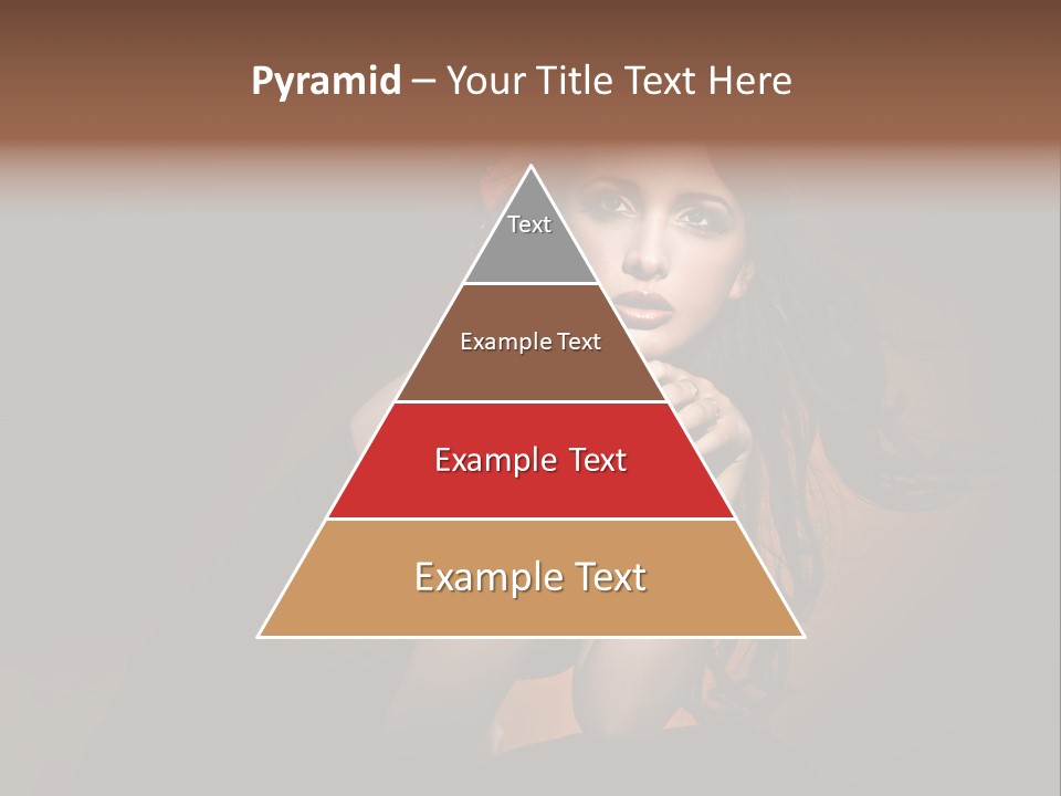 Brunette Caucasian Face PowerPoint Template