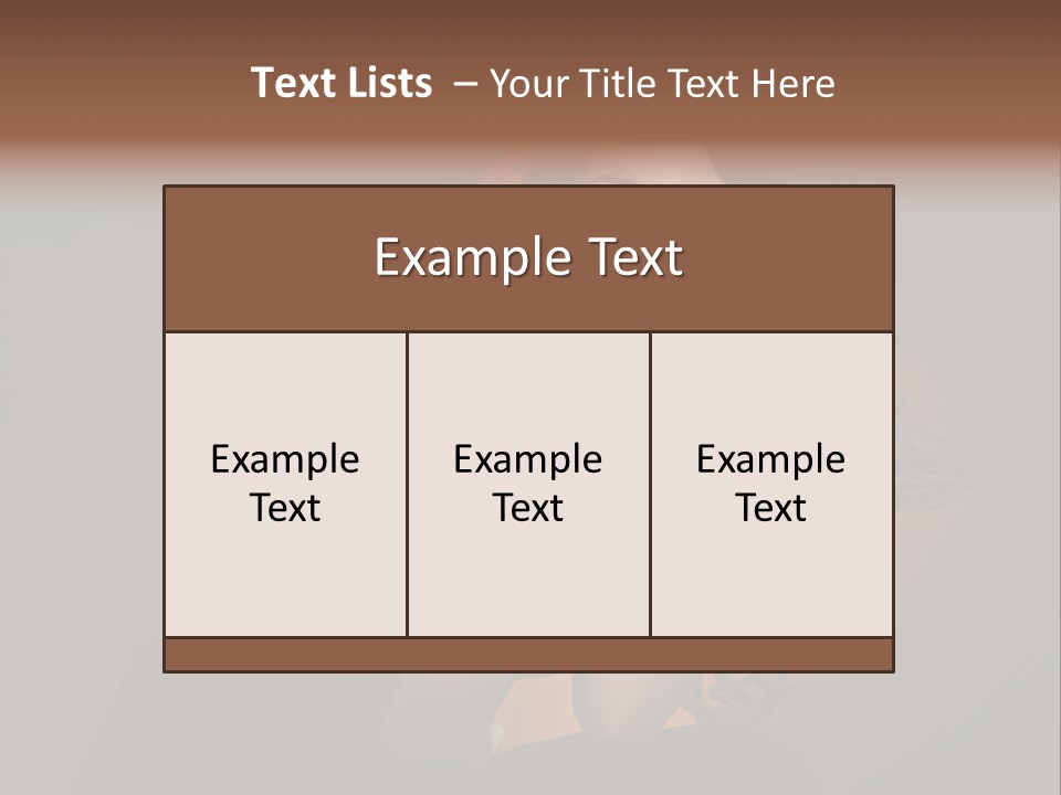 Brunette Caucasian Face PowerPoint Template