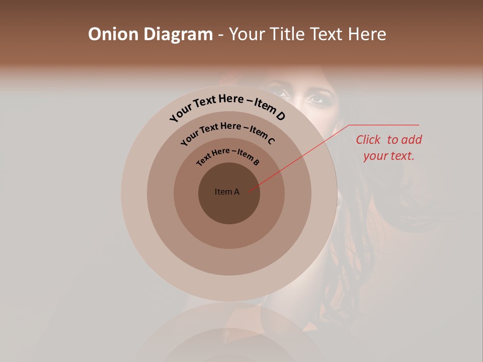 Brunette Caucasian Face PowerPoint Template