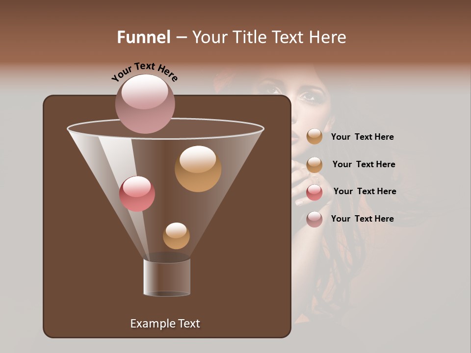 Brunette Caucasian Face PowerPoint Template