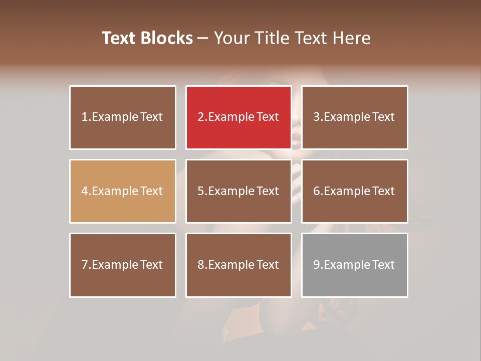 Brunette Caucasian Face PowerPoint Template