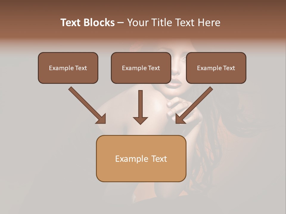Brunette Caucasian Face PowerPoint Template