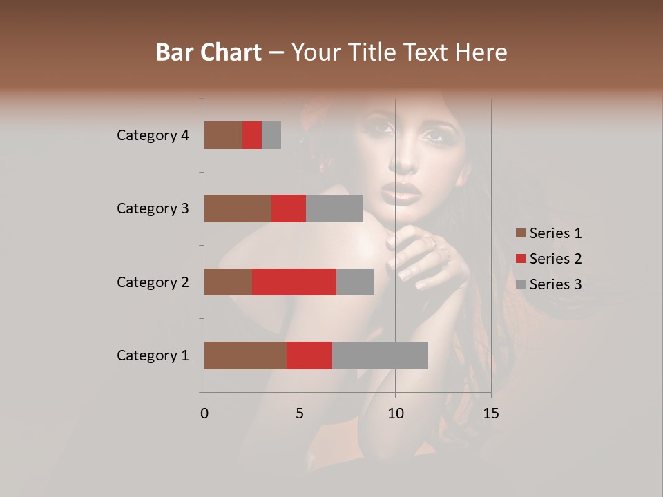 Brunette Caucasian Face PowerPoint Template