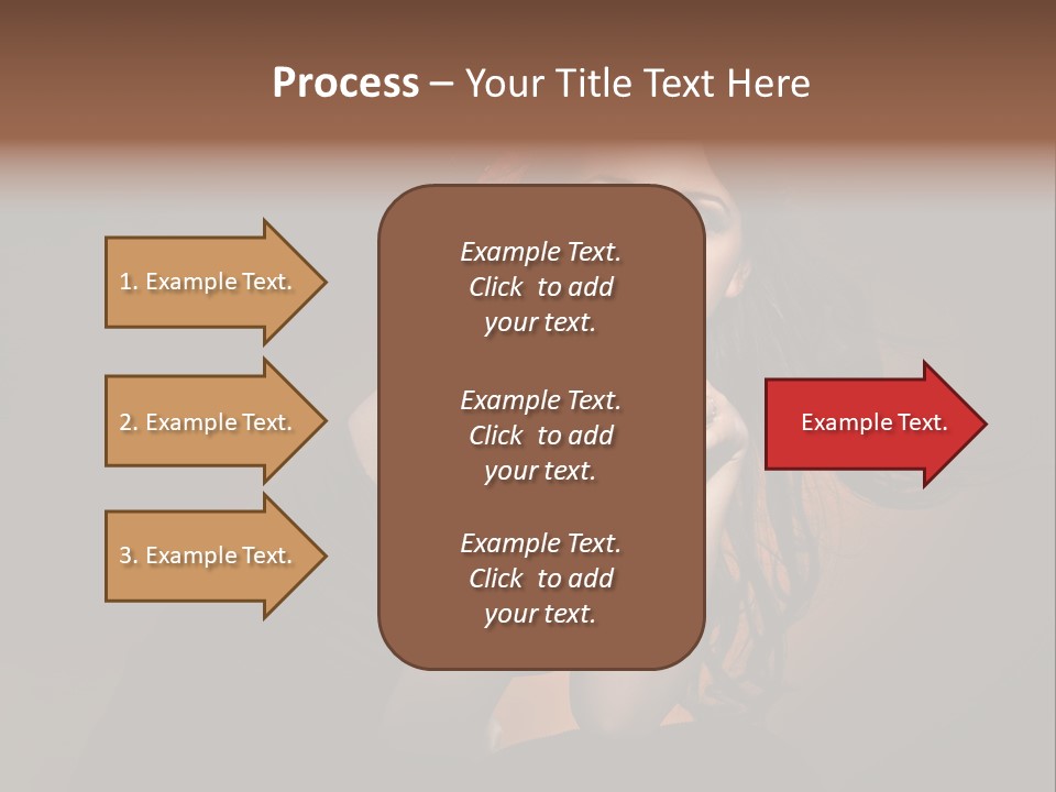 Brunette Caucasian Face PowerPoint Template