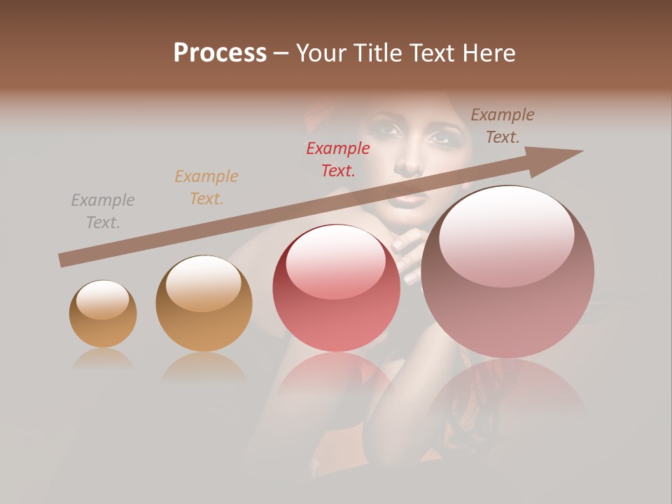 Brunette Caucasian Face PowerPoint Template