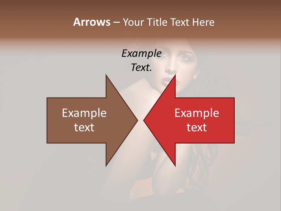 Brunette Caucasian Face PowerPoint Template