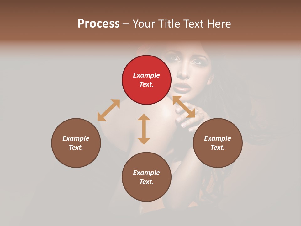 Brunette Caucasian Face PowerPoint Template