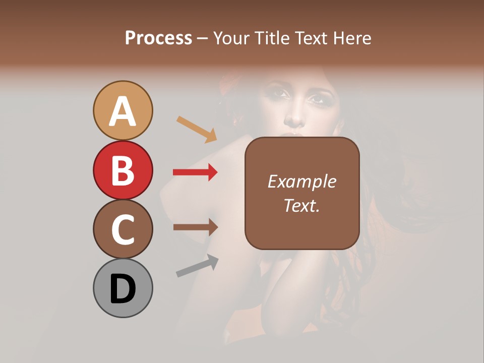 Brunette Caucasian Face PowerPoint Template