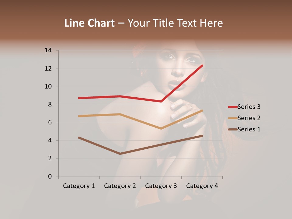 Brunette Caucasian Face PowerPoint Template