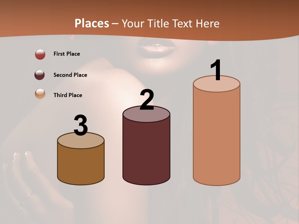 A Woman With Long Hair And A Butterfly On Her Head PowerPoint Template