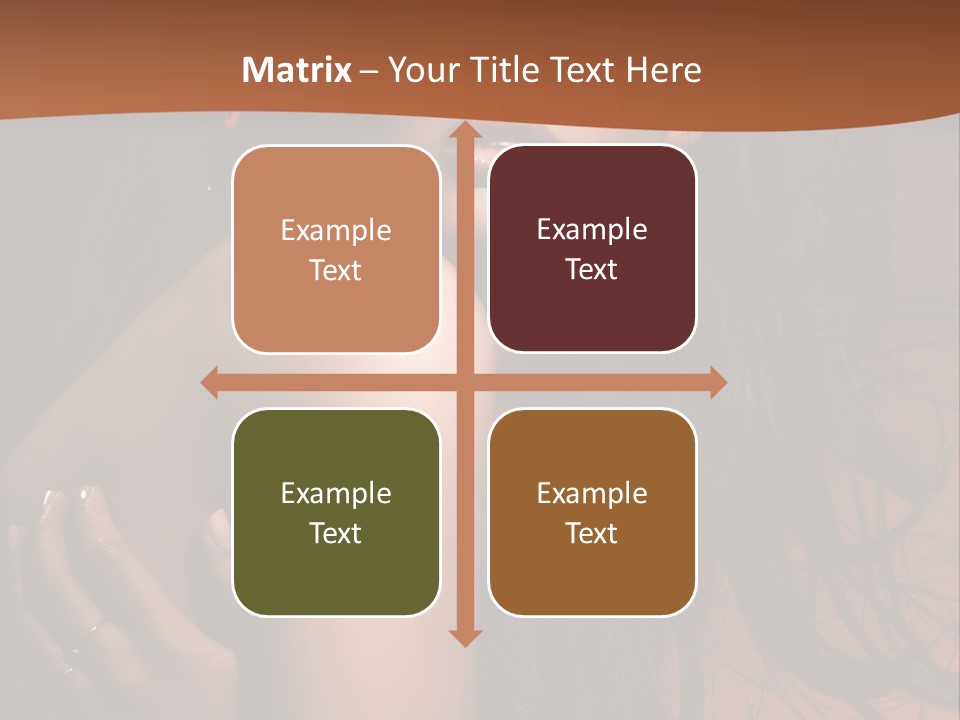 A Woman With Long Hair And A Butterfly On Her Head PowerPoint Template