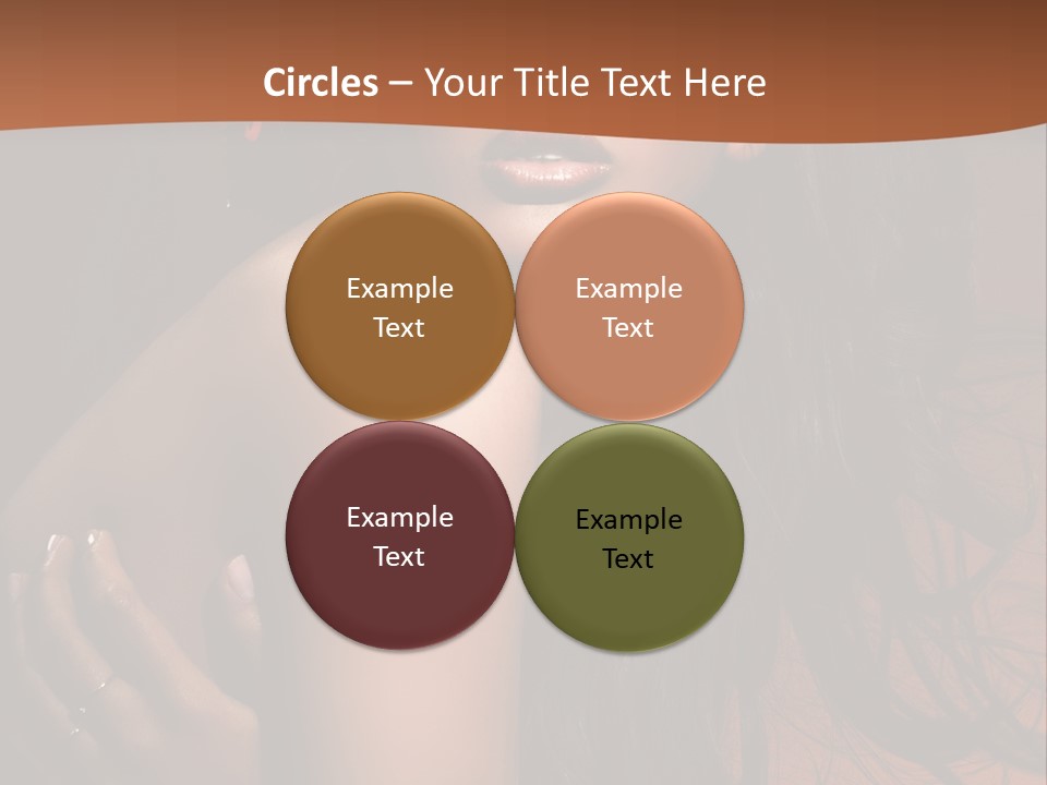 A Woman With Long Hair And A Butterfly On Her Head PowerPoint Template