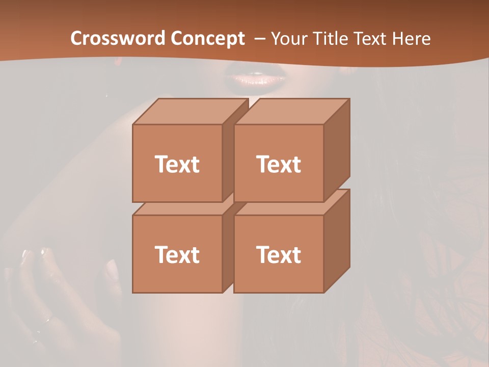 A Woman With Long Hair And A Butterfly On Her Head PowerPoint Template